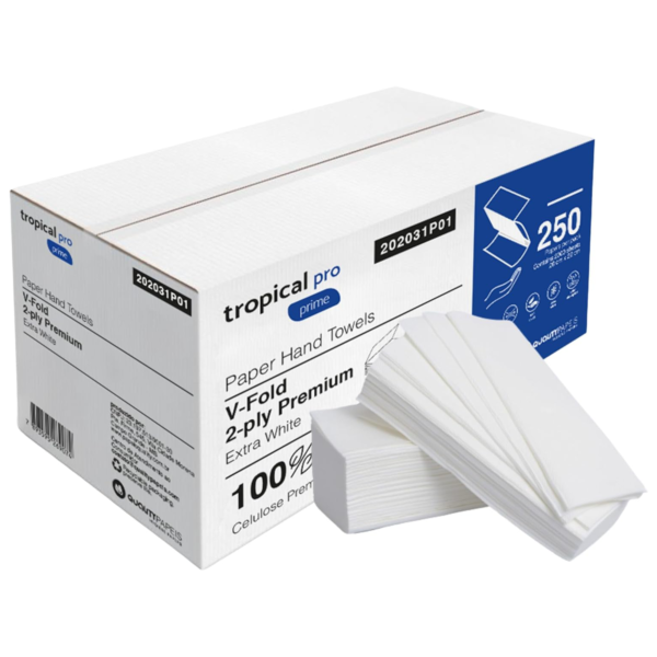 V- Fold Paper Hand Towels, 3750 Sheets 15 packs of 250